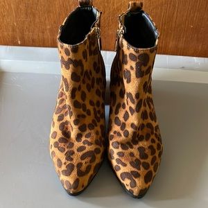 Leopard Print Heeled Booties